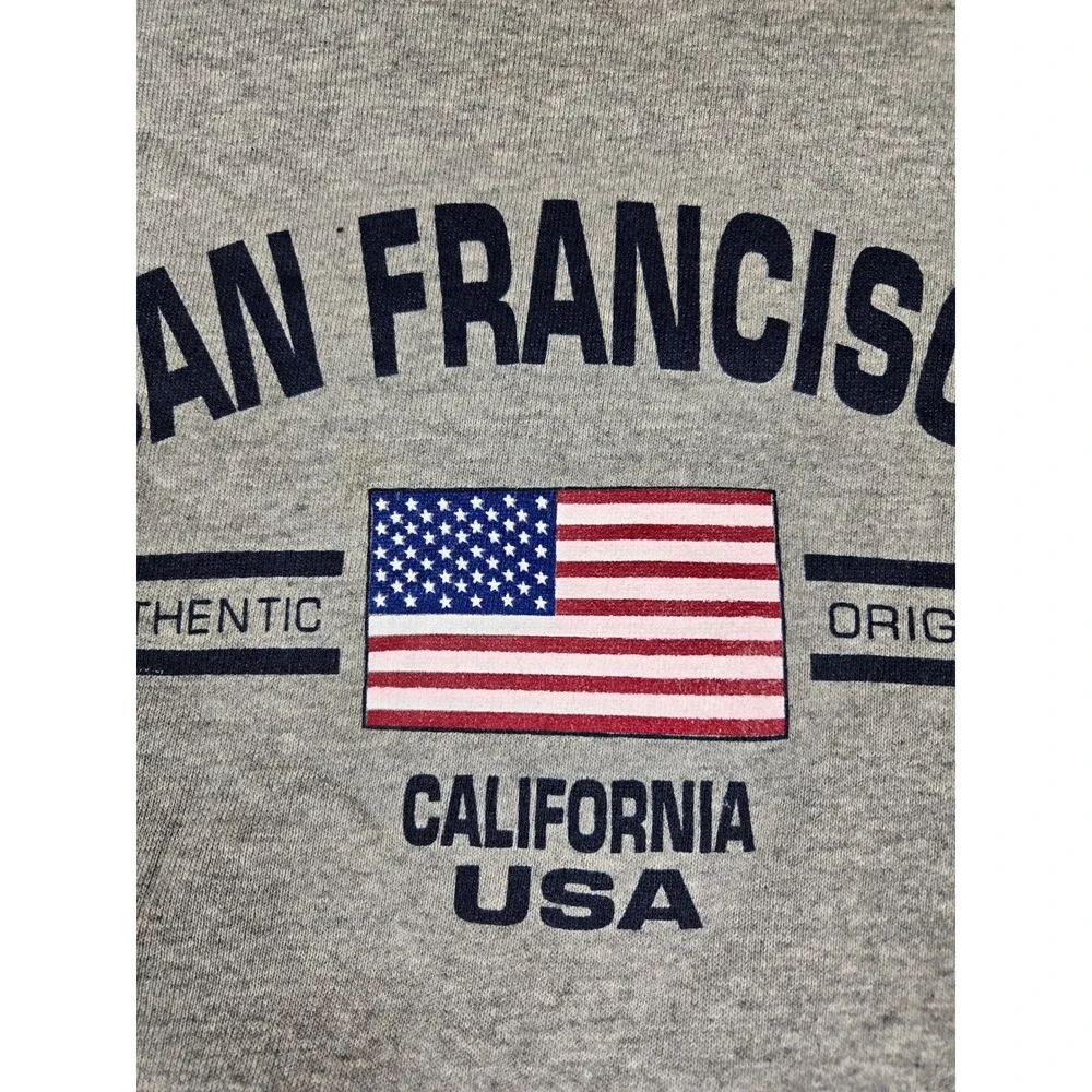 Vintage Diport San Francisco California USA Flag Graphic Sweatshirt Men's Size L